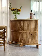 Load image into Gallery viewer, Retro Cane Bar with Four Bar Chairs