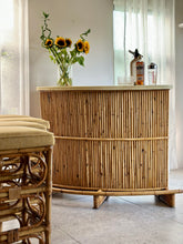 Load image into Gallery viewer, Retro Cane Bar with Four Bar Chairs