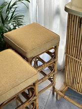 Load image into Gallery viewer, Retro Cane Bar with Four Bar Chairs