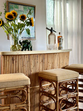 Load image into Gallery viewer, Retro Cane Bar with Four Bar Chairs