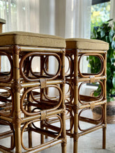 Load image into Gallery viewer, Retro Cane Bar with Four Bar Chairs