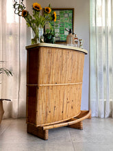 Load image into Gallery viewer, Retro Cane Bar with Four Bar Chairs