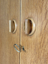 Load image into Gallery viewer, Mid-Century Oak Wardrobe on new Hairpin Legs