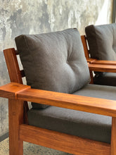 Load image into Gallery viewer, Pair Of Cubist, Kiaat Armchairs