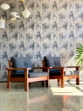 Load image into Gallery viewer, Pair Of Cubist, Kiaat Armchairs