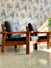 Load image into Gallery viewer, Cubist Kiaat mid-century lounge chairs