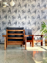 Load image into Gallery viewer, Pair Of Cubist, Kiaat Armchairs