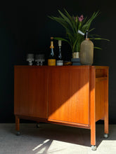 Load image into Gallery viewer, Expandable Teak Bar Cart by Niels Erik Glasdam Jensen - Denmark