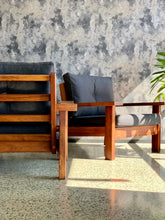 Load image into Gallery viewer, Pair Of Cubist, Kiaat Armchairs