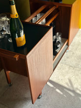 Load image into Gallery viewer, Expandable Teak Bar Cart by Niels Erik Glasdam Jensen - Denmark