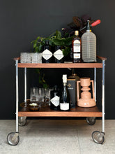 Load image into Gallery viewer, Retro Two Tier Drinks Trolley