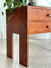 Load image into Gallery viewer, Retro Kiaat Dresser with Mirror & Matching Stool