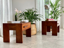 Load image into Gallery viewer, Pair of Retro Kiaat Pedestals