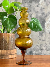 Load image into Gallery viewer, Italian Retro Amber Bubble Vase