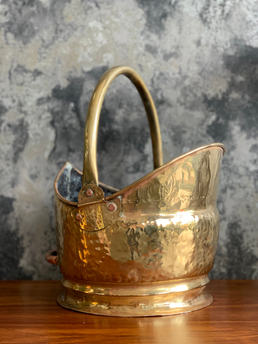 Vintage Brass Coal Bucket RETREND