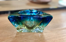 Load image into Gallery viewer, Murano blue and yellow bowl