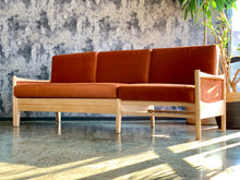 Load image into Gallery viewer, Mid-Century extendable sleeper couch