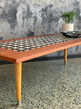 Load image into Gallery viewer, Retro Coffee Table with Tile Inlay