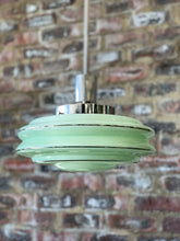 Load image into Gallery viewer, Art Deco Green Ceiling Pendant