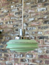 Load image into Gallery viewer, Art Deco Green Ceiling Pendant