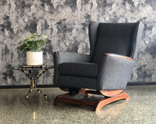 Load image into Gallery viewer, Mid-Century wingback rocking chair