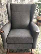 Load image into Gallery viewer, Mid-Century wingback rocking chair