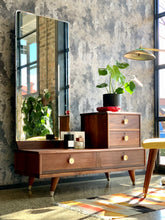 Load image into Gallery viewer, Imbuia Mid-Century Dresser & Stool
