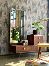 Load image into Gallery viewer, Imbuia Mid-Century Dresser & Stool