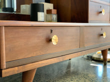 Load image into Gallery viewer, Imbuia Mid-Century Dresser & Stool