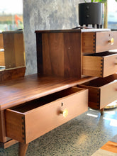 Load image into Gallery viewer, Imbuia Mid-Century Dresser & Stool
