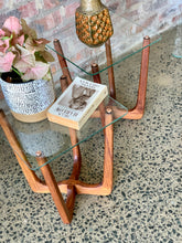 Load image into Gallery viewer, Mid-Century Glass Topped Side Table/s