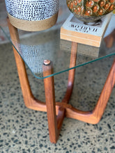 Load image into Gallery viewer, Mid-Century Glass Topped Side Table/s