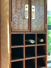 Load image into Gallery viewer, Vintage Cane Pigeon Hole Cabinet
