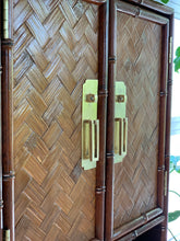 Load image into Gallery viewer, Vintage Cane Pigeon Hole Cabinet