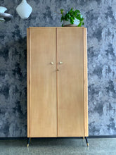 Load image into Gallery viewer, Mid Century oak Wardrobe