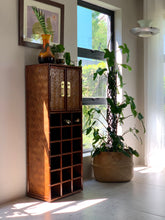 Load image into Gallery viewer, Vintage Cane Pigeon Hole Cabinet