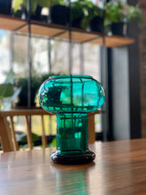Load image into Gallery viewer, Blue art glass vase
