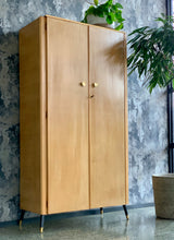 Load image into Gallery viewer, Mid Century oak Wardrobe