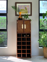 Load image into Gallery viewer, Vintage Cane Pigeon Hole Cabinet