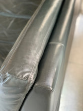 Load image into Gallery viewer, Knoll Style Black Leather Sofa
