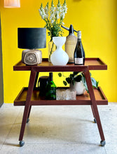 Load image into Gallery viewer, Mahogany MCM Drinks Trolley