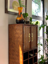 Load image into Gallery viewer, Vintage Cane Pigeon Hole Cabinet