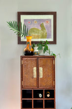 Load image into Gallery viewer, Vintage Cane Pigeon Hole Cabinet