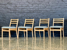 Load image into Gallery viewer, British set of 4 Elm wood ladder-back dining room chairs