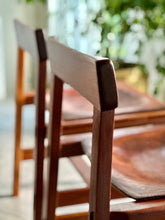 Load image into Gallery viewer, Set of 6 Kiaat Dining Chairs by DS Vorster &amp; Co (4 with Leather)
