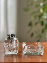 Load image into Gallery viewer, Clear Crystal Ashtray &amp; Lighter Duo
