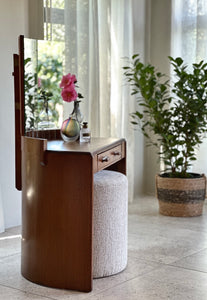 “Gomme” Demi-Lune Dresser with Hertex Haus Stool