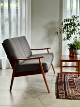 Load image into Gallery viewer, Mahogany Framed Couch
