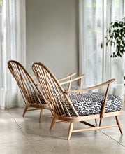 Load image into Gallery viewer, Pair Lubis Spindle Back Arm Chairs
