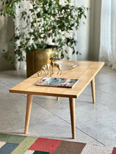 Load image into Gallery viewer, Blonde-Wood Inlaid Mid-Century Coffee Table
